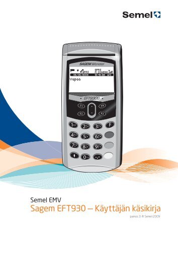 Sagem EFT930 — Käyttäjän käsikirja - Taksi Helsinki