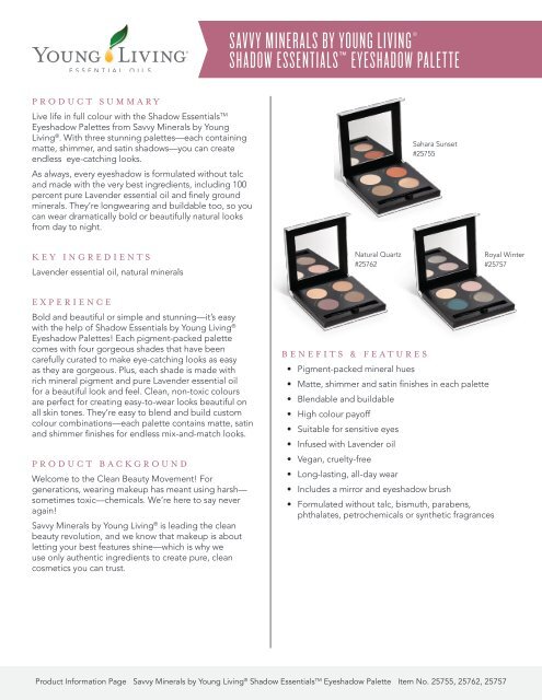Savvy Minerals Eyeshadow Palettes PIP