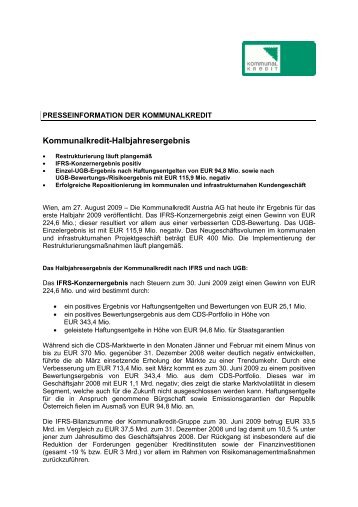 Pressetext - PDF - Kommunalkredit Austria AG