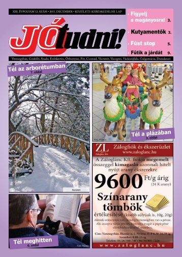 Jó Tudni! 2011. december - Hanka Média Reklámiroda