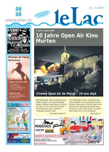 Cinéma Open Air de Morat - Zeitung Le Lac, Murten