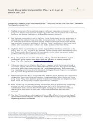 YLMY Sales Compensation Plan Terms & Definitions
