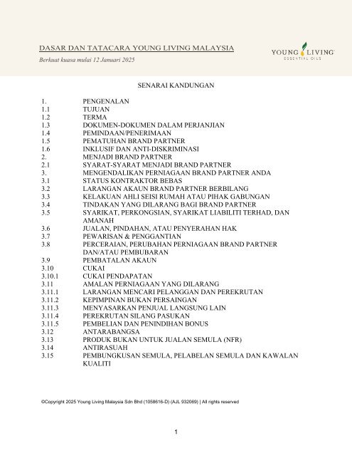 Dasar dan Tatacara 2025