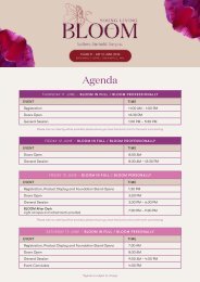 BLOOM Event Agenda