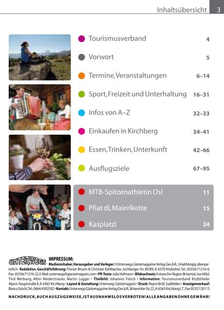 Das Kirchberger Sommerprogramm von A–Z - Brixental