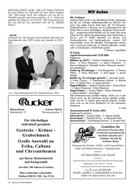 Gemeinde-Blatt Okt. .04 - Gewerbeverein Aschau