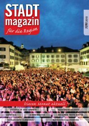 Ausgabe Juni 2010 - STADTmagazin Rapperswil-Jona