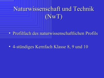 Naturwissenschaft und Technik (NwT)