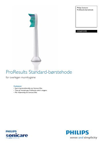 HX6013/02 Philips ProResults-børstehode - Tretti.no