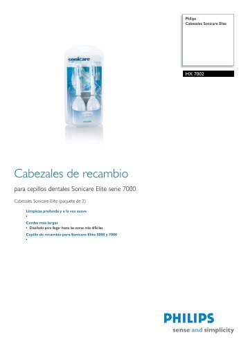 HX7002/20 Philips Cabezales Sonicare Elite - Onyougo.es