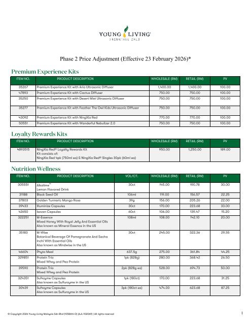 Price Increase Phase II