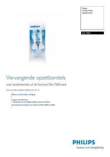 HX7002/20 Philips Sonicare Elite-opzetborstels - Hardware