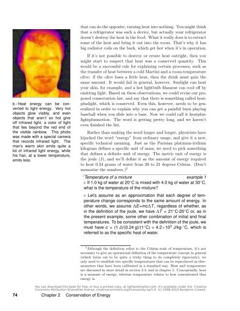 Chapter 1 Conservation of Mass - Light and Matter