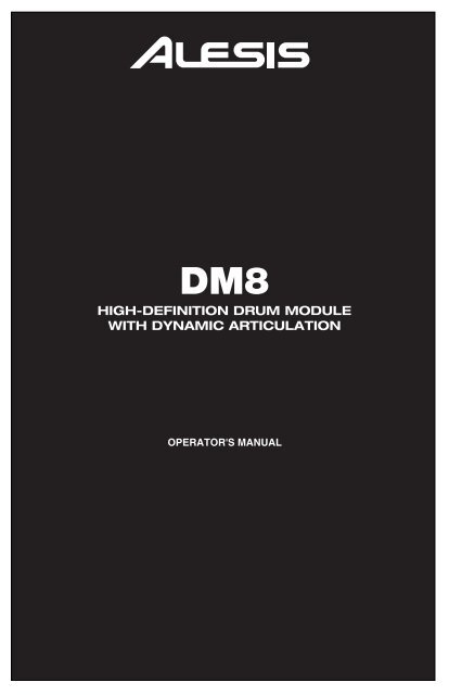 DM8 Module - Operator's Manual - RevA - Alesis