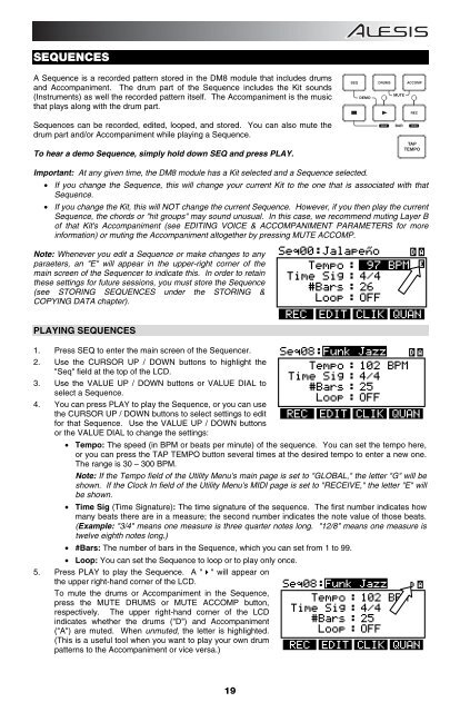 DM8 Module - Operator's Manual - RevA - Alesis