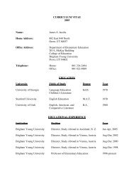 CURRICULUM VITAE 2005 Name: James S. Jacobs Home Address ...