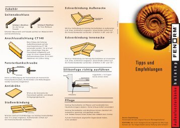 Tipps und Empfehlungen - Polythal-Petrick Fensterbänke