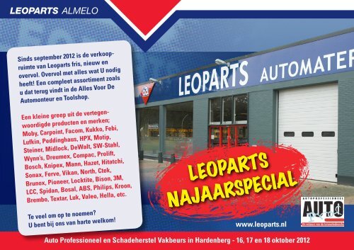 Werkplaatskast gevuld met verbruiksmaterialen! - Leoparts Almelo BV