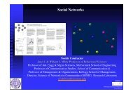 Social Networks - Institute of Food Research