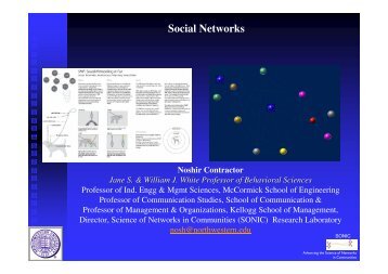 Social Networks - Institute of Food Research