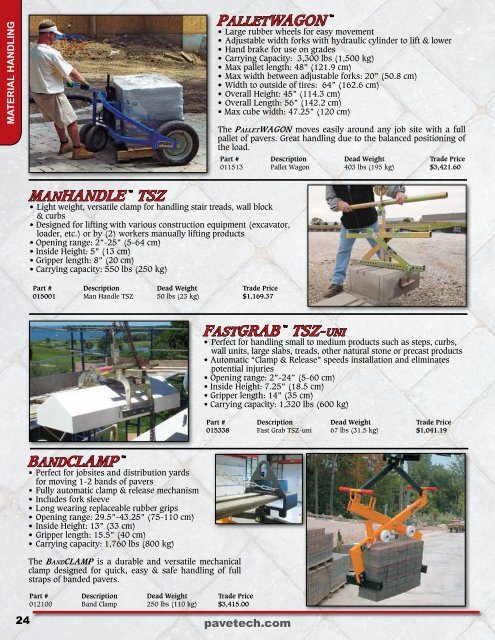 Product Catalog - Pavetech