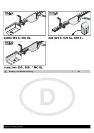 Bedienungsanleitung Antrieb Marathon SL - AKM Tore