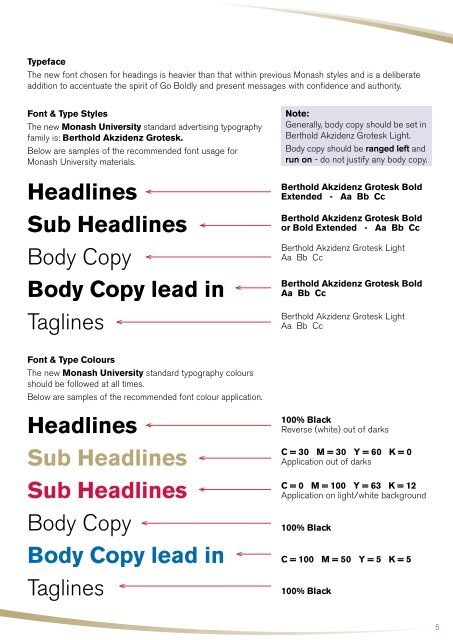 Advertising Style Guide - Administration, Monash University