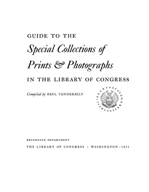 Guide to the special collections of prints - American Memory ...