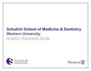 Graphic Standards Guide - Schulich School of Medicine & Dentistry