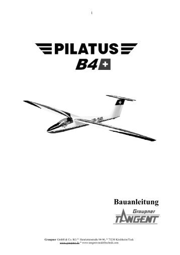 Bauanleitung Pilatus Graupner - TANGENT - Modelltechnik