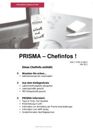 PRISMA – Chefinfos ! - Prisma Fachhandels AG