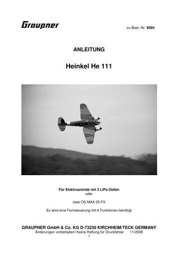 ANLEITUNG Heinkel He 111 - DMT