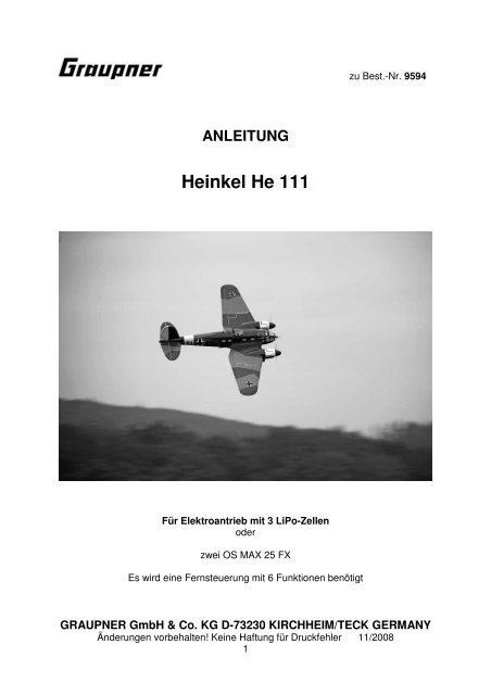 ANLEITUNG Heinkel He 111 - DMT