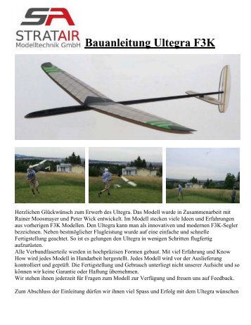 Bauanleitung Ultegra F3K