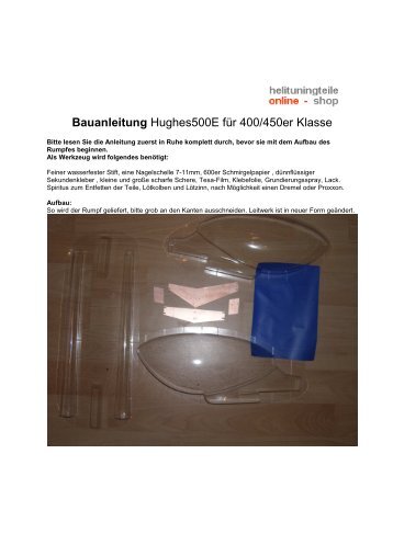 Bauanleitung - Helituningteile-Online-Shop