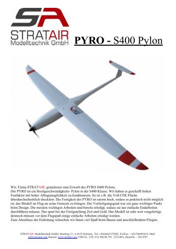 Pylon 400 - PYRO - Stratair Modelltechnnik GmbH