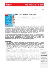 ÖKO-TEST Jahrbuch Kleinkinder - Presse - Öko-Test