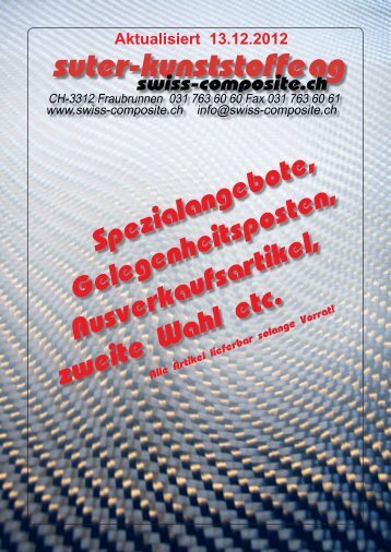 Spezialangebote - Suter Swiss-Composite Group