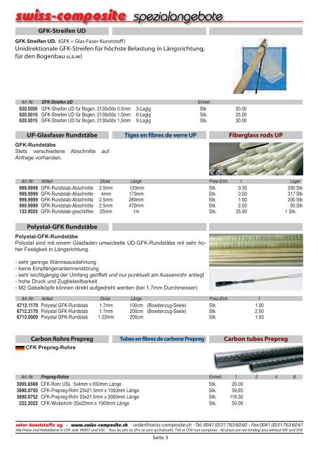 Spezialangebote - Suter Swiss-Composite Group