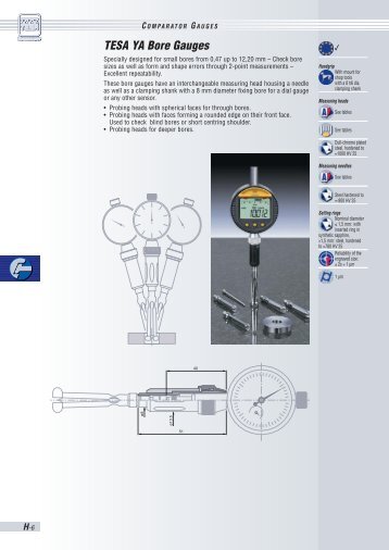 TESA YA Bore Gauges - Microntesa.co.za