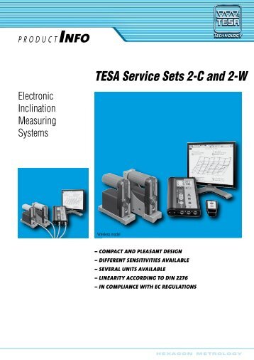 P roduct Info TESA Service Sets 2-C and 2-W