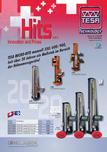 TESA Hits 2012-2 - Hahn +Kolb Werkzeuge GmbH