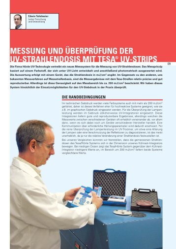 messung und überprüfung der uv-strahlendosis mit tesa® uv-strips