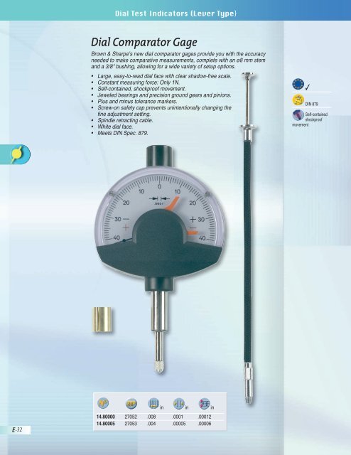 0.650 Length Brown /& Sharpe TESA 74.107903 Steel Ball Tip Measuring Insert for Interapid 312 Dial Test Indicators 0.031 Stem Dia. 0.031 Graduation