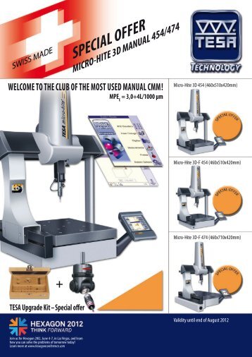 SPECIAL OFFER MICRO-HITE 3D MANUAL 454/474 ... - Tesa