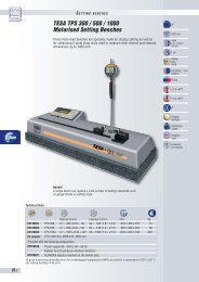 TESA TPS 300 / 500 / 1000 Motorised Setting Benches - Measuring ...