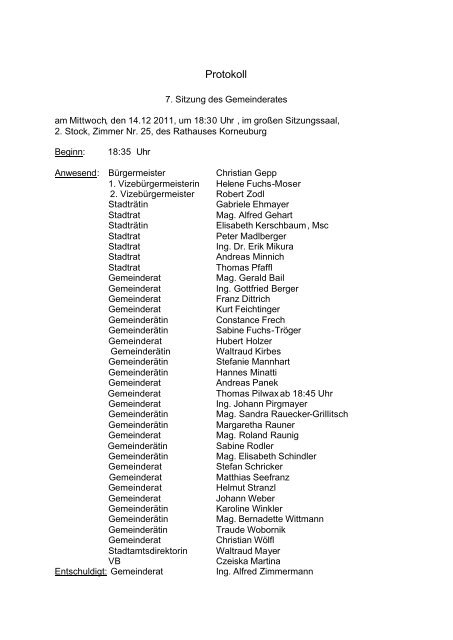 Protokoll vom 14.12.2011 (186 KB) - .PDF - Korneuburg