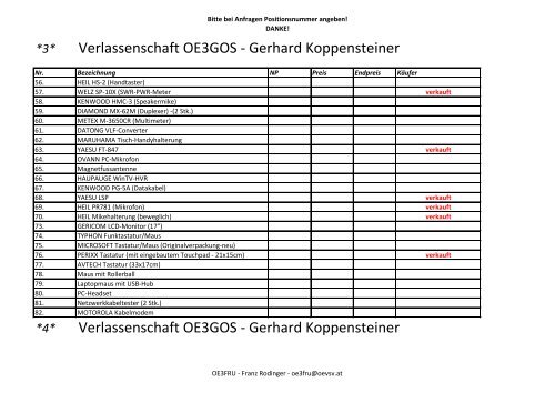 Verlassenschaft OE3GOS - Gerhard Koppensteiner - ADL 315