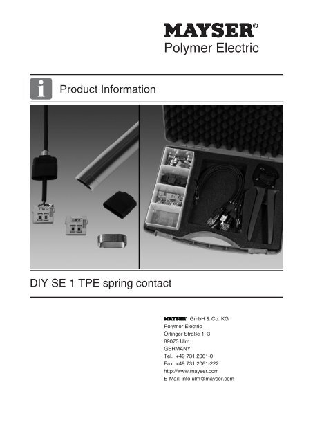 Product Information Diy Spring Contact Mayser Sicherheitstechnik