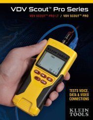 VDV Scout™ Pro LT Brochure - Klein Tools